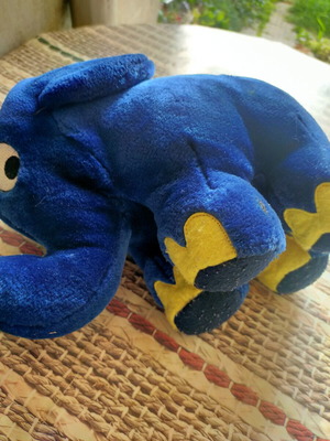 Blue elephant plush toy