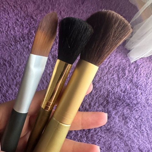 Makeup brush set used, barely used