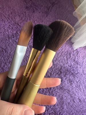 Makeup brush set used, barely used