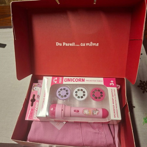 Du pareil au meme pink denim skirt and top set, age 5