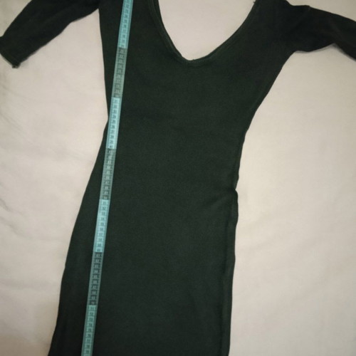 Vintage 90s/Y2K rib mini dress used, charcoal dark gray, small