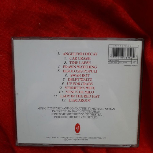 A Zed And Two Noughts soundtrack CD like new, classical music by Michael Nyman