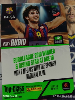 Panini Top Class sticker used