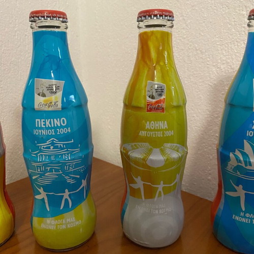 Collectible Coca Cola Olympic Games set of 5 bottles new