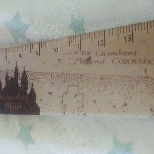 Harry Potter ruler 15 cm with Marauder's Map design like new
