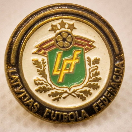Collectible pin of Latvian football federation like new