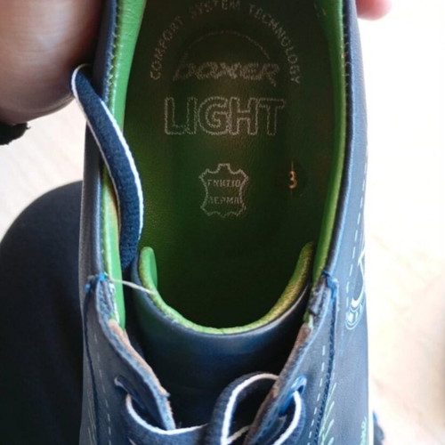 Boxer leather casual shoes size 44 like new, blue multicolor