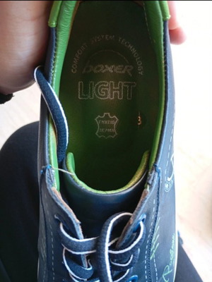 Boxer leather casual shoes size 44 like new, blue multicolor