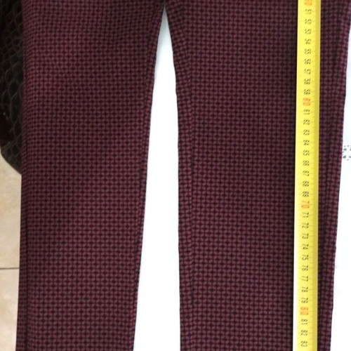 Esmara women's stylish slim pants, black and red