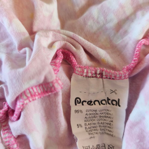 Prenatal pink children's dress with white flowers, like new, size 128cm