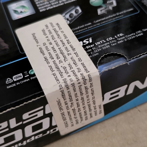 MSI N8400GS graphics card sealed, new