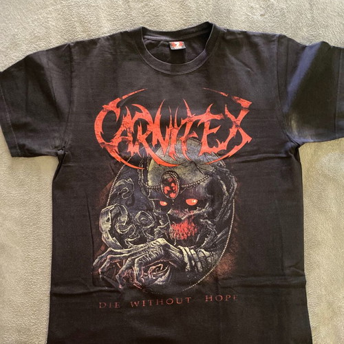 Carnifex deathcore T-shirt large used, black, cotton, authentic USA
