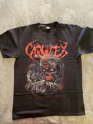 Carnifex deathcore T-shirt large used, black, cotton, authentic USA