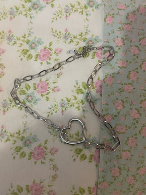 Silver stainless steel necklace like new