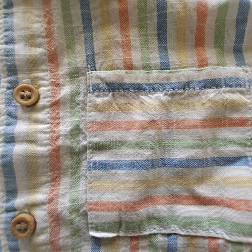 H&M baby shirt 12-18 months like new, striped pastel colors