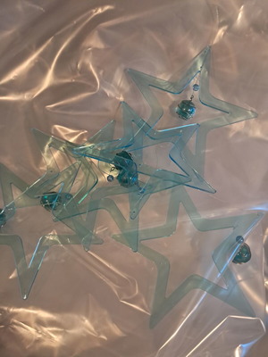 Decorative star garland with fishing line, about one meter