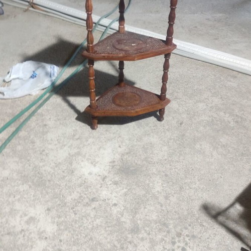Decorative corner shelf like new, wooden, assemble-yourself