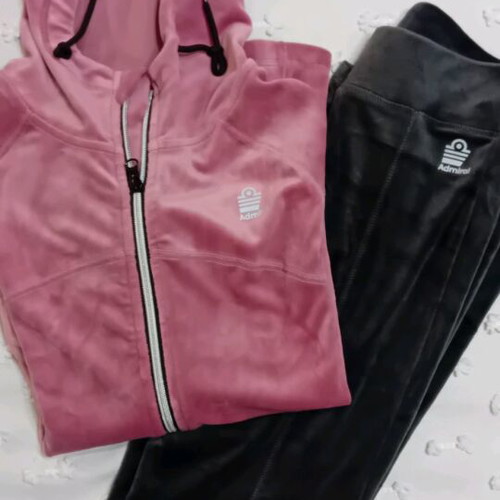 Admiral velour sportswear set new, grey and pink