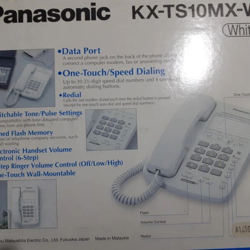 Panasonic KX-TS10mx-w home phone new, white, wired