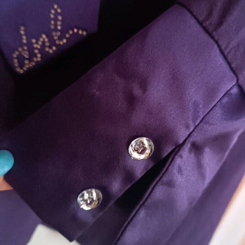 Blouse size L like new, purple with collar and buttons
