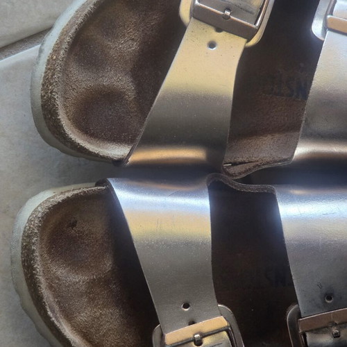 Birkenstock Arizona sandals used, size 36, rose gold copper