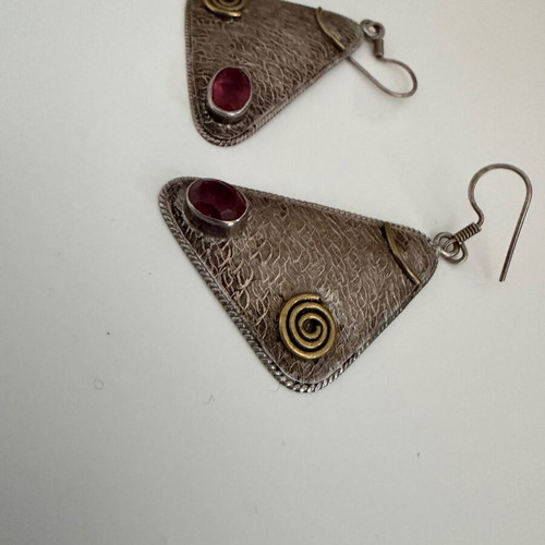 Silver earrings like new, handmade from Egypt
