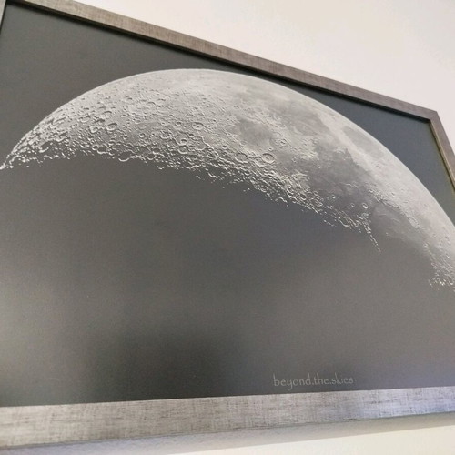Moon photograph in frame new, phase 31%