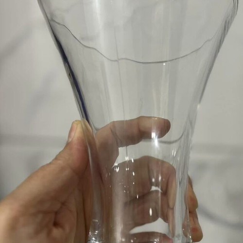 Glass vase new, Germany, 20 cm height