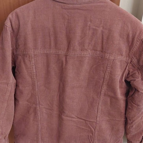Corduroy pink jacket with sherpa Stradivarius like new, size M