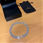  APORRO "ICED OUT SILVER CUBAN" (ANKLET)