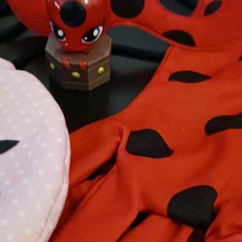 Ladybug set used with reversible bag, mask, gloves and light-up Miraculous