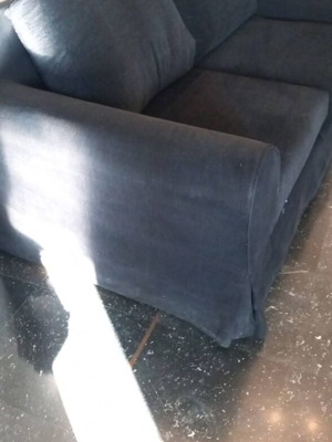 Black two-seater sofa 170 x 95 cm, like new