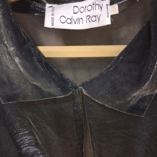 Dorothy Perkins black transparent short-sleeve shirt used, size L-XXL
