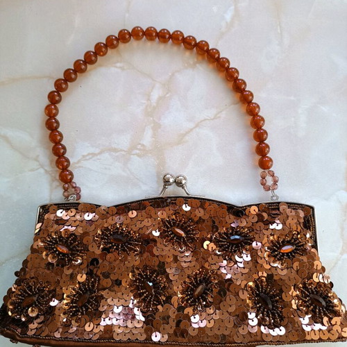 Beaded bag like new, handheld