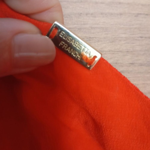 Summer mini silk dress Elisabetta Franchi like new, orange