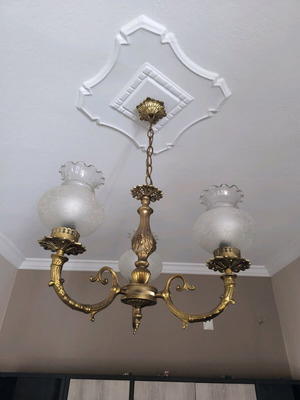 Vintage brass chandelier like new