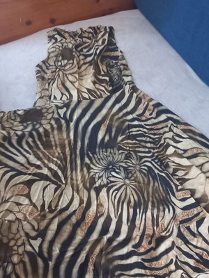 A.L.E. summer dress used, viscose, green and yellow, size M
