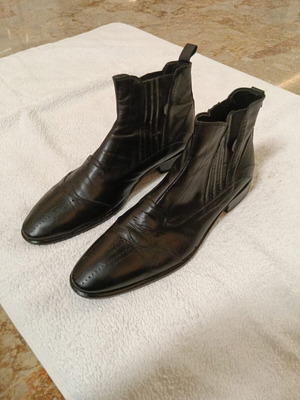 Men's leather shoes like new, sizes 46-47, black