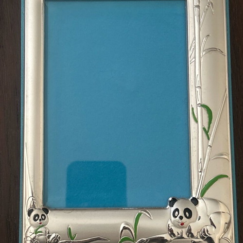 Silver children's photo frame like new 6.7x5.5 cm