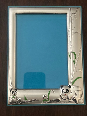 Silver children's photo frame like new 6.7x5.5 cm