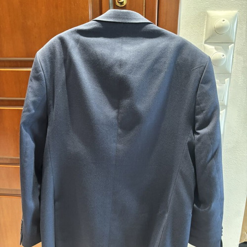 Berto Lucci Wool Blend Blazer Navy Blue EU 54
