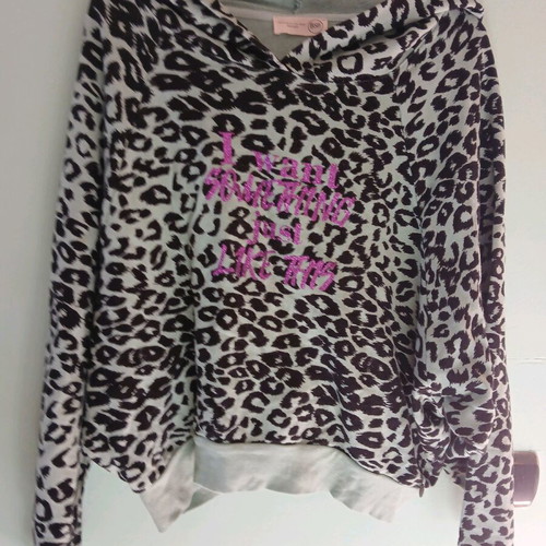 BSB animal print hoodie sweatshirt like new, one size