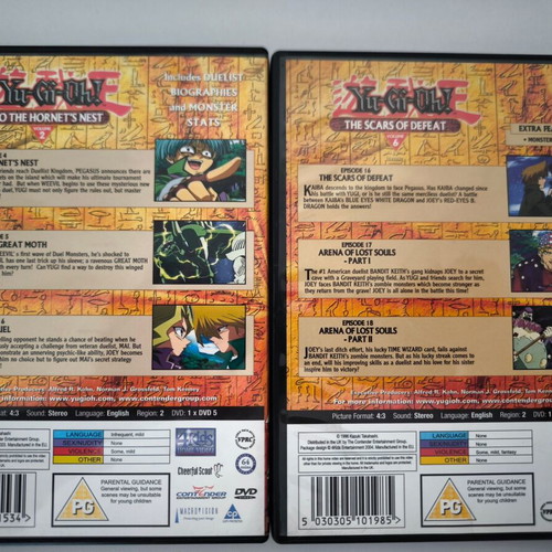 Yu-Gi-Oh! DVD bundle Vol. 2 and Vol. 6, very good condition