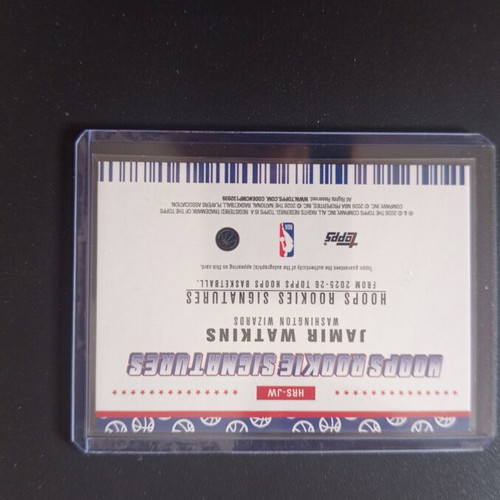 Topps NBA Hoops Rookie Signatures Jamir Watkins RC Auto Card like new