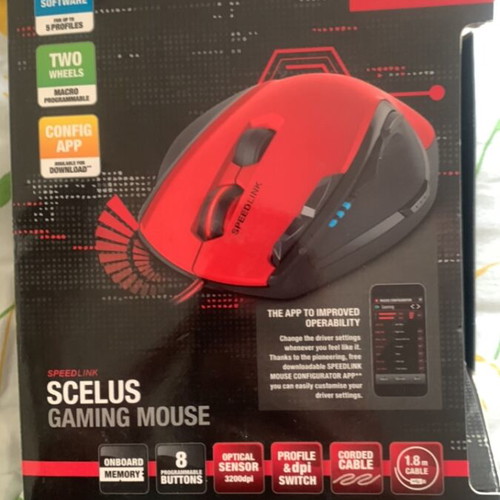 Speedlink Scelus Gaming Mouse new with dual scroll wheels