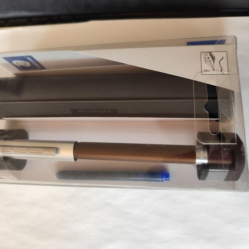 Staedtler TRX pen restored, brown aluminum body, F nib, magnetic case