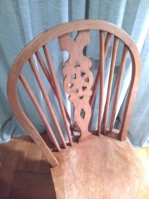 Vintage ξύλινη καρέκλα Windsor Wheelback
