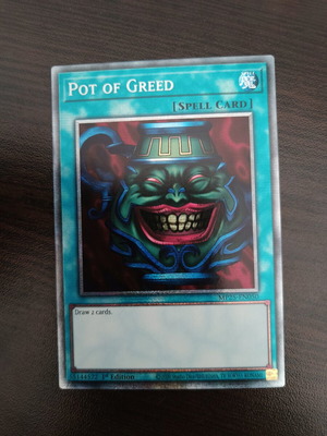 Yu-Gi-Oh Pot of Greed MP25 Collectors Secret Rare card like new