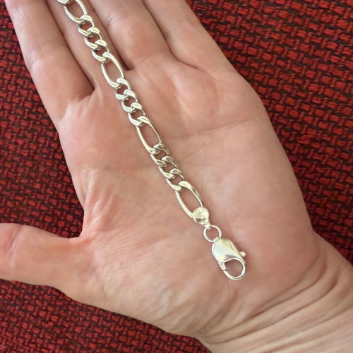 Silver bracelet for slim wrist 18.3 cm unisex like new