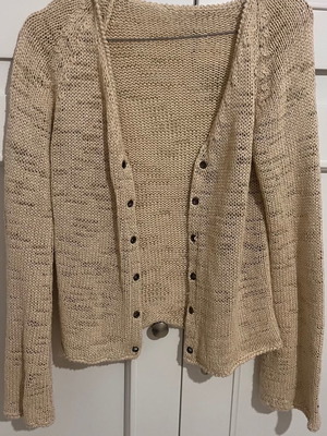 Knitted cardigan used, beige, size M
